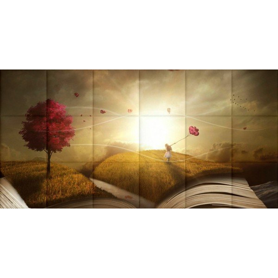 Image of Álmok KERMA-85 modern táj fa nyomtatott műbőr falikép