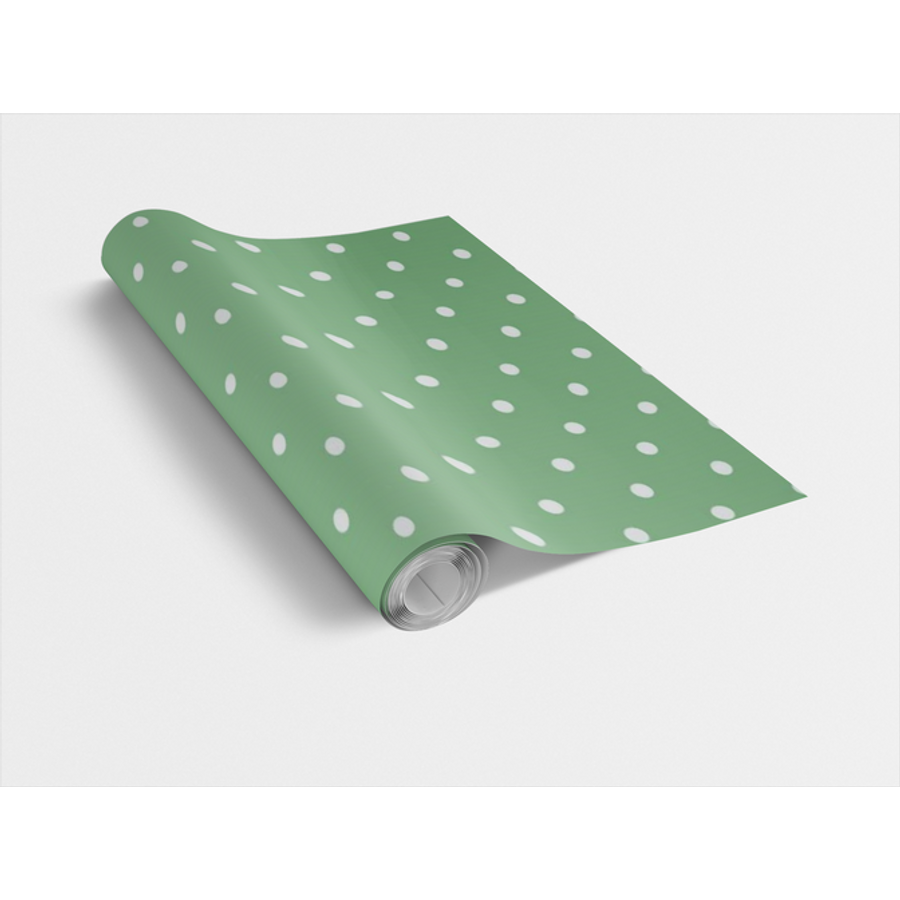 Image of DOTS VINTAGE MINT / zöld vintage pöttyös 45cm x 15m öntapadós tapéta