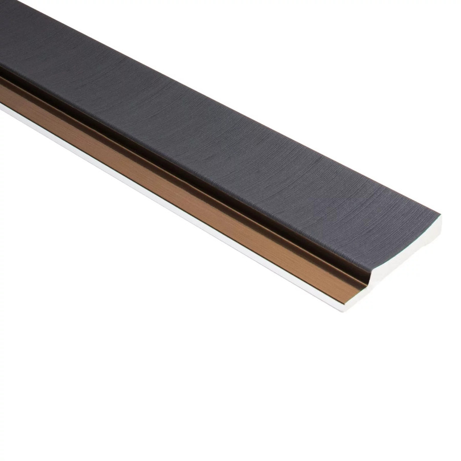 Image of AMBER Antracit Lamelio lamella falburkolat bal oldali záróelem (6,8x270cm)