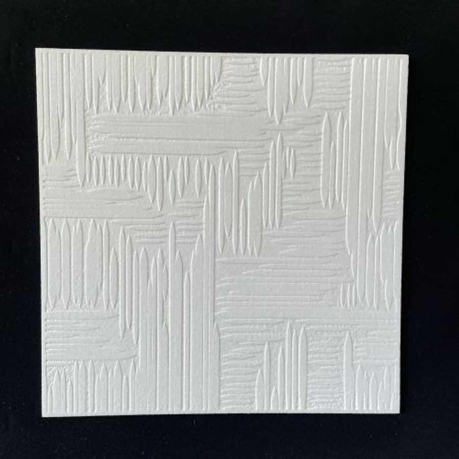 Image of Álmennyezet - Miskolc polisztirol csíkos design festhető álmennyezet, mennyezet burkolat (50x50cm)