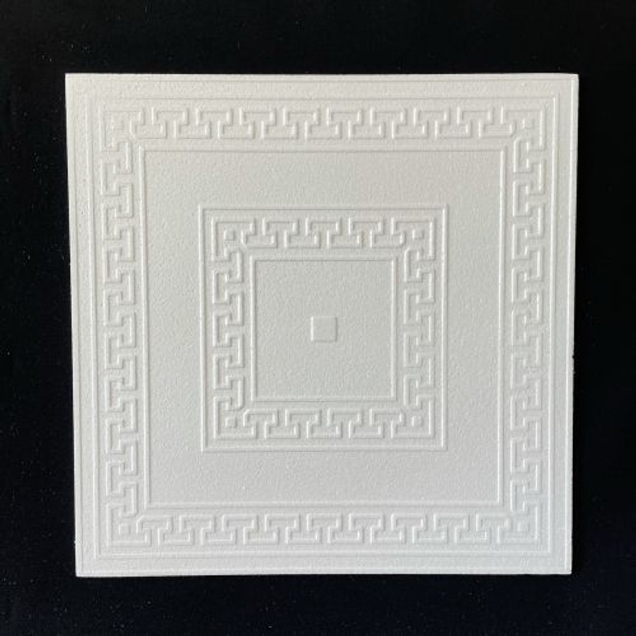 Image of Álmennyezet - Szarvas sormintás EPS polisztirol álmennyezet dekorációs lap, festhető dekorpanel (50x50cm)